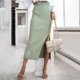 thumbnail image 2 of Faldas Para Mujer Falda Midi Moda Casual Cintura Alta Botón Slit Nalgas Falda Odeerbi  ODB172926, 2 of 9