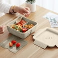 thumbnail image 4 of TIMIFIS Outdoor Lunch Casket Outdoor Picnic Squared Lunch Box Bento Box Fruit Preservation Box Household Student Outdoor Microwave Usable Tableware Set Transparent Cover Camping & Hiking, 4 of 8