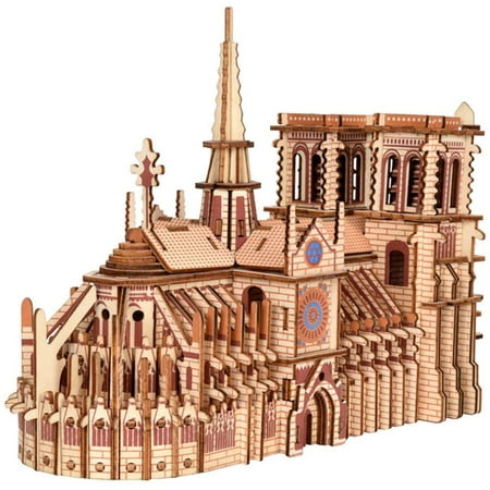 Kit Puzzle En Bois Puzzle 3D Kit Bricolage Bois Pour Enfants Adolescents Et  Adultes Notre Dame De Paris 239 Pièces
