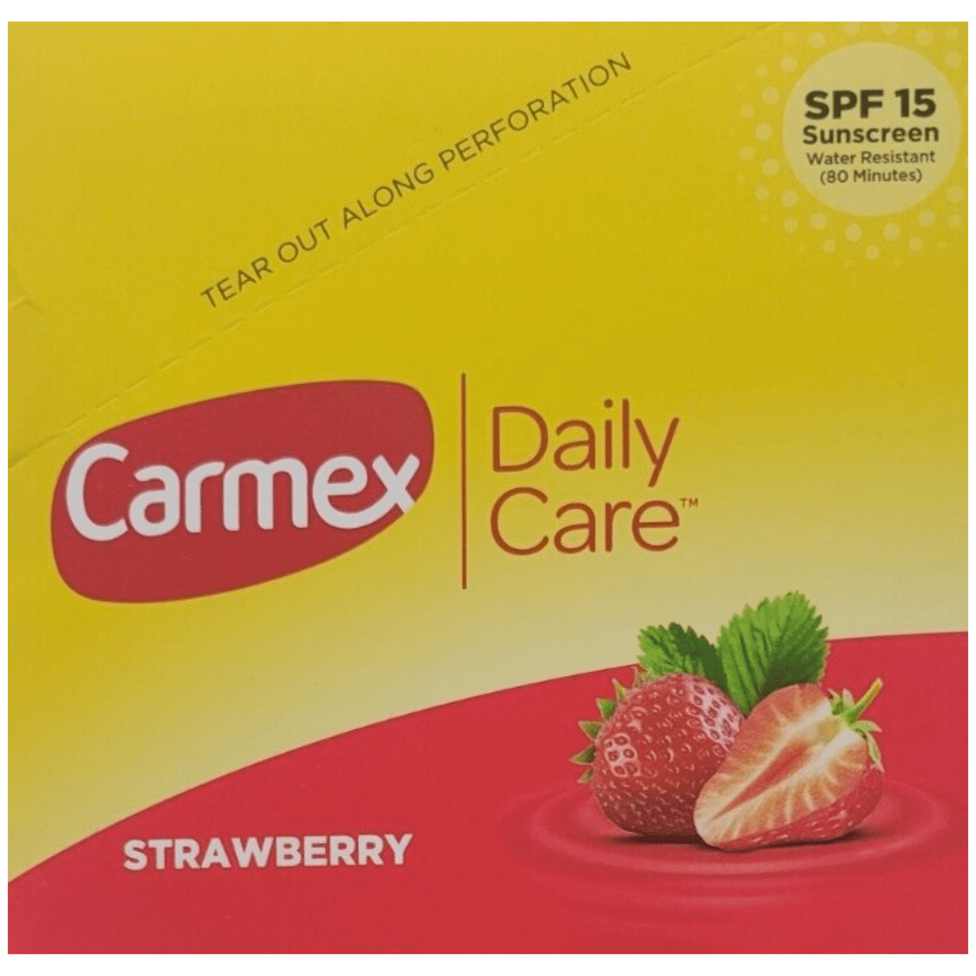 Carmex Classic Strawberry Flavor Stick .15 Oz. (Pack of 12)