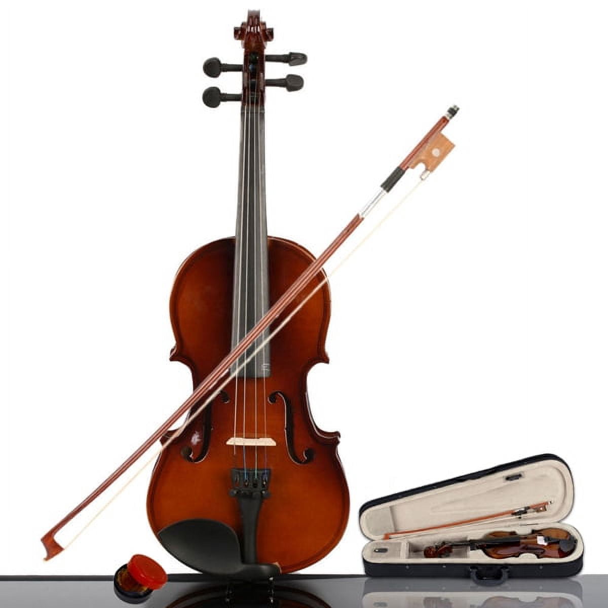 New 1/4 Violin Pack for Kids 6-8 - Acoustic Basswood Violin with Case, Bow, Rosin - Complete Beginner Violin Set for Children Learning Music