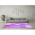 thumbnail image 3 of Ahgly Company Indoor Rectangle Checkered Purple Modern Area Rugs, 5' x 8', 3 of 4