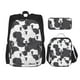 thumbnail image 1 of Disketp Black And White Sheeps Mochila Estampada de Gran Capacidad con Lonchera y Estuche, Set de 3 Piezas para Estudiantes, 1 of 7