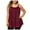Red, variant on Puntoco Womens Plus Size Tops,Chiffon Sleeveless Vest Camis Solid Tank Tops