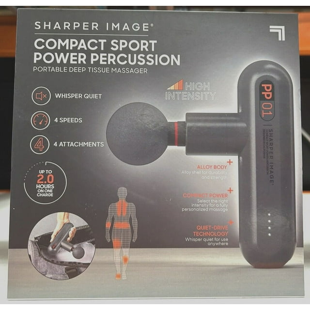 Nouveau! Sharper Image Masseur de Tissus Profonds Portable Compact Sports Power Percussion