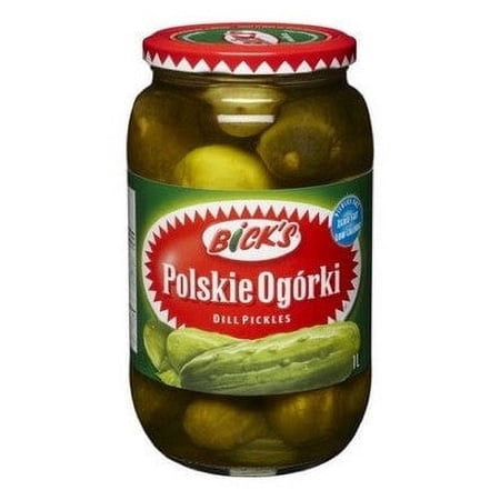Bicks Polskie Ogorki Dill Pickles  (1L)  33.81 fl.oz.  Jar  {Imported from Canada}