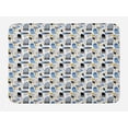 thumbnail image 1 of Doodle Bath Mat, Jellyfish in Contemporary Cartoon Starfish Coral Reef Underwater with Funny Design, Non-Slip Plush Mat Bathroom Kitchen Laundry Room Decor, 29.5 X 17.5 Inches, Multicolor, Ambesonne, 1 of 2