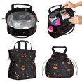 thumbnail image 2 of Halloween Glowing Pumpkins Pattern Drawstring Lunch Bag Women - Drawstring Lunch Bag Insulated for Work Office - Stain-Resistant Large Lunchbags for Women with Multi-Pockets, 2 of 6