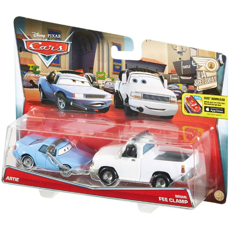 Disney / Pixar LA Speedway Artie & Brian Fee Clamp Diecast Car 2 Disney / Pixar LA Speedway Artie & Brian Fee Clamp Diecast Car 2