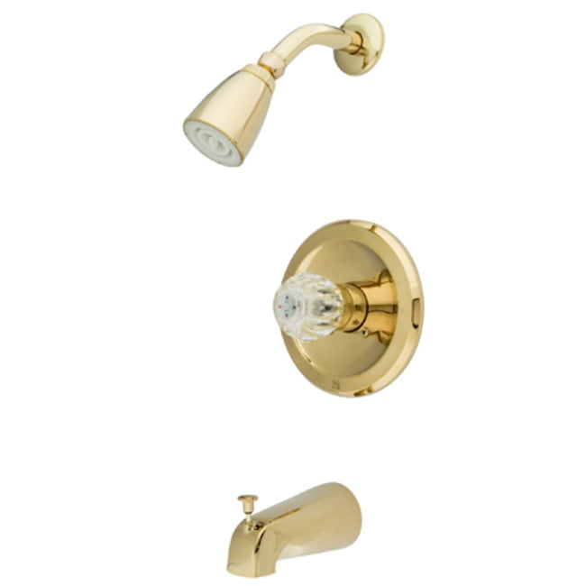 Kingston Brass KB532 Tub and Shower Faucet, Polished Brass
