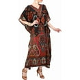 thumbnail image 5 of Miss Lavish London Caftans for Women Summer Ladies Long Kimono Maxi Style Kaftans Dress in One Size, Black, 5 of 5