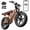 Orange-48V/15AH- Pedal+Cushion, variant on Electric Bike for Adults, 750W Motor, 20"x4.0 Fat Tire E-Bike for Age 16-55, 48V 15Ah Battery, 20 Mph Speed, Tested to UL2849 Standard by SGS