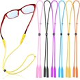 thumbnail image 1 of LAICAIW Sangle de Lunettes Réglable, 6 Pcs Sangle de Lunettes en Silicone Colorée pour Sports Nautiques, Lecture et Activités Extérieures, 1 of 5