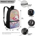 thumbnail image 3 of Yuyamidu Cute Axolotl Basketball Backpack with Lunch Box Kids Boys Bookbag and Lunch Bag Set of 4 Primary School School Bag 5th Grade Bookbags for Girls and Lunchbox Pencil Case Water Bottle Bag, 3 of 7