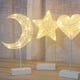 thumbnail image 5 of Naiovety Lámpara LED de noche con forma de estrella y Luna, marco blanco, blanca cálida, soporte de lámpara de noche de estrella creativa, Kits de decoración para fiestas No.01, 5 of 6