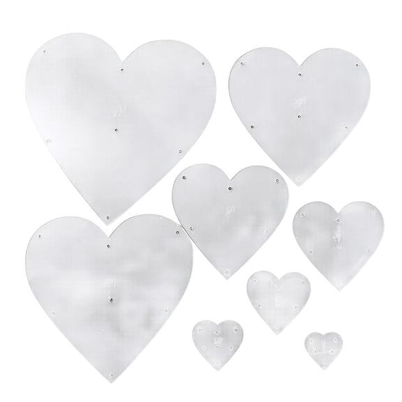 Riguas 8Pcs Heart Shaped Sewing Template Multi Size Quilting Stencils Thick Acrylic Quilting Patterns Templates for Sewing Crafts Supplies
