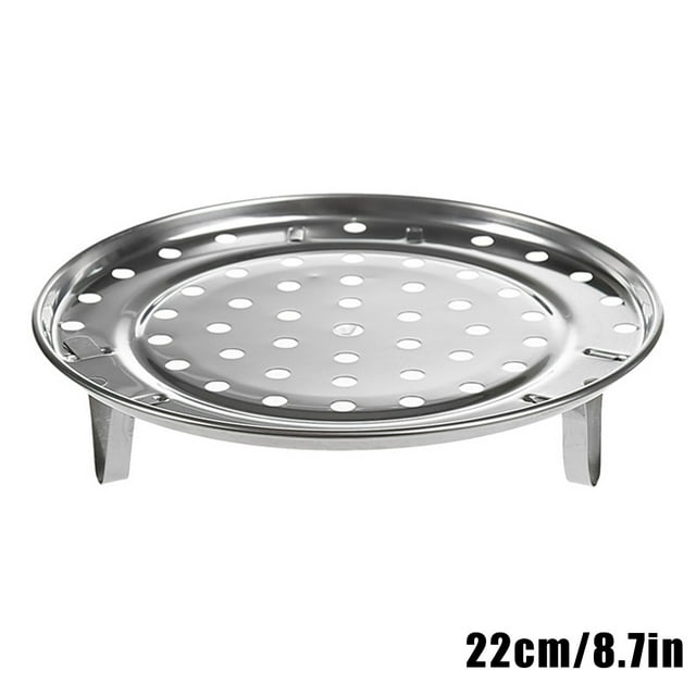 CAROOTU Round Stainless Steel Steamer Rack Canning Racks with Removable Legs for Kitchen Cooking