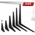 thumbnail image 3 of 20 Pack Shelf Brackets 4 x 3 Inch, Heavy Duty Black Metal Floating Shelves Bracket, L Bracket Corner Brace Support, Metal Joint Angle Bracket for Hanging, 3 of 6