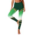 thumbnail image 3 of Vekome Green Womens Leggings Plus Size St Patricks Day High Waisted Yoga Pants Seamless Clover Lightweight Running Tights L, 3 of 8