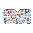 thumbnail image 7 of Haiem Watercolor Nautical Car Windshield Sun Shade - Blocks UV Rays Sun Visor Protector, Sunshade to Keep Your Vehicle Cool, Universal Fit SUV Van Sedan-Medium, 7 of 7