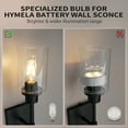 thumbnail image 5 of HYMELA Battery Operated Wall Sconce Light Fixtures with Glass Shade Wall Lamp for Bathroom Hallway Mirror,Bulb Included, 5 of 9