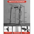 thumbnail image 4 of Smith Machine Multifunctional Power Cage, 2000 LBS Power Rack Smith Bar, Chest Station for Home Gym, 4 of 6