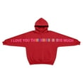 thumbnail image 6 of mihongmao Valentine Tops Long-sleeved Hooded Zipper Casual Printed Sweatshirt for Both Men and Women Red XL, 6 of 9