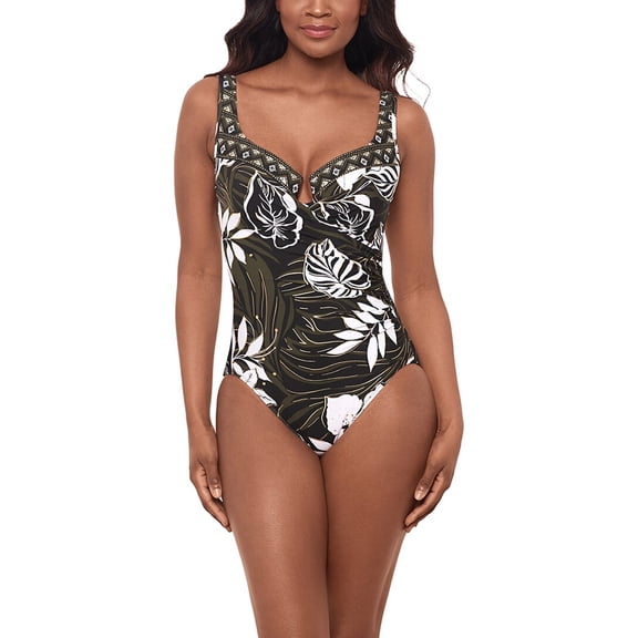 Miraclesuit womens  Elle Dorado Escape One-Piece, 8, Black