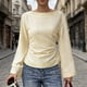 thumbnail image 1 of Xuyuer Long Sleeve Shirts for Women Business Casual Round Neck Tops Fall Fashion Clothes Workout Plus Size Teacher Winter Outfits 2025, 1 of 9