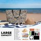 thumbnail image 5 of Fotbe Zebra Bolsa de Viaje para Playa - Resistente al Agua, Bolsa Tote de Gran Capacidad y Ligera con 7 Bolsillos para Mujeres y Hombres, 5 of 7