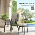 thumbnail image 3 of Outsunny Outdoor Dining Chairs Set of 4, Stackable Outdoor Patio Chairs with High Back, Breathable Mesh Seat for Garden Lawn Backyard, Mixed Gray, 3 of 9