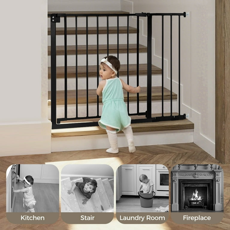 SINGES Extra Tall Baby Safety Gate, Auto Close with Swing Door