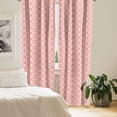 thumbnail image 2 of Ambesonne Coral Curtains, Vintage Art Deco Pattern, Pair of 28"x63", Coral Pale Coral White, 2 of 5