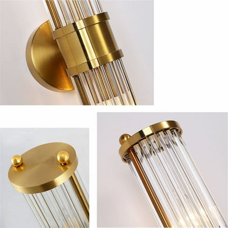 Crystal Wall Light Fixture Indoor Antique Brass Bathroom Vanity Lights Postmodern Lamp Beside Mirror Lighting Lamps Left And Right Mounted Canada Crystal Wall Light Fixture Indoor, Vintage Brass Bathroom Light Fixtures