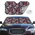 thumbnail image 3 of Lsque Rose Flowers Car Windshield Sun Shade | Accordion Folding Style Auto Shade for Car Truck SUV Van | Blocks UV Rays Sun Visor Protector | Medium, 3 of 7