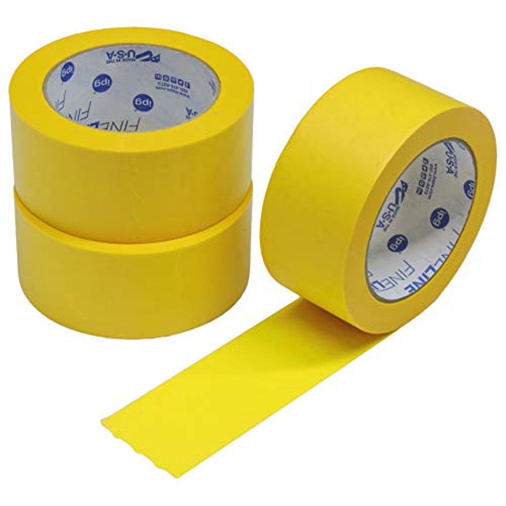 3pk IPG FineLine 2" x 60yd Precision Mask Yellow Painters Masking Tape Razor Edge Pro Grade