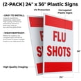 thumbnail image 2 of Flu Shots (2-PACK) 24" x 36" Plastic Signs | Sign Insert 4mm Corrugated Plastic Signs Storefront Window Poster, 2 of 2