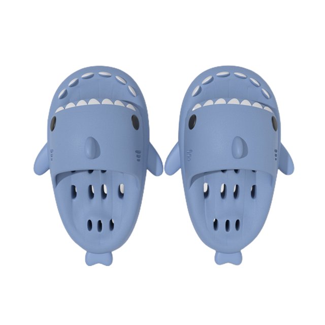 Lindas pantuflas de tiburón, lindas pantuflas de tiburón, pantuflas antiducha, antideslizantes, con punta abierta, innovación moderna