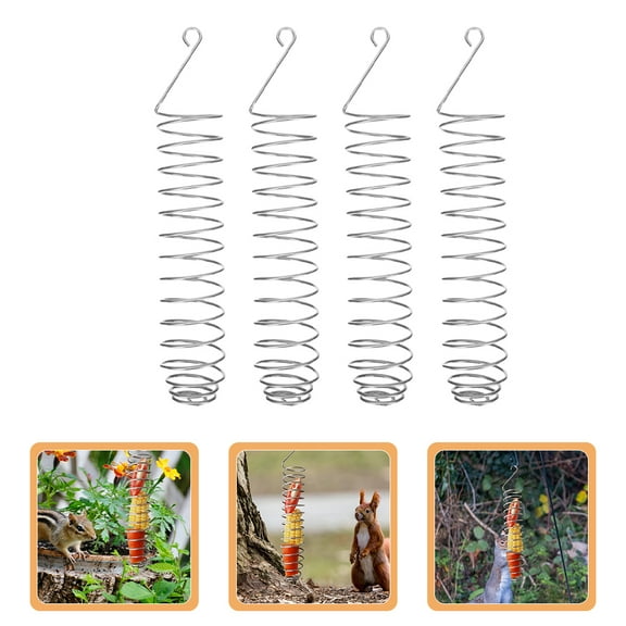 HEANUJJ 4Pcs Squirrel Feeder Stainless Steel Corn Holder for Wildlife Feeding in Backyard