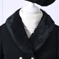 thumbnail image 5 of Toddler Baby Girls Collar Wool Coat Long Sleeve Button Down Warm Cozy Windproof Elegant Classic Outerwear 2-3 Years, 5 of 7