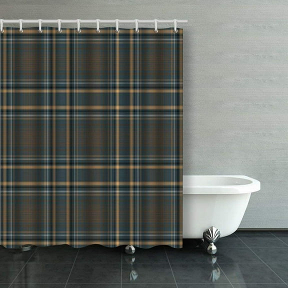 Libin Tartan Seamless Pattern Tiles Shower Curtains Bathroom Curtain 60x72 Inch