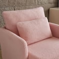 thumbnail image 5 of Miekor Modern Accent Chair, Sherpa Upholstered Cozy Comfy Armchair, Furry Reading Chair with Slim Armrest, Fuzzy Single Club Sofa Chairs for Living room Bedroom Waiting room Office Ivory W5U421, 5 of 8