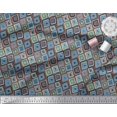 thumbnail image 3 of Soimoi Cotton Voile Fabric Square Geometric Print Fabric by the Yard 42 Inch Wide, 3 of 3