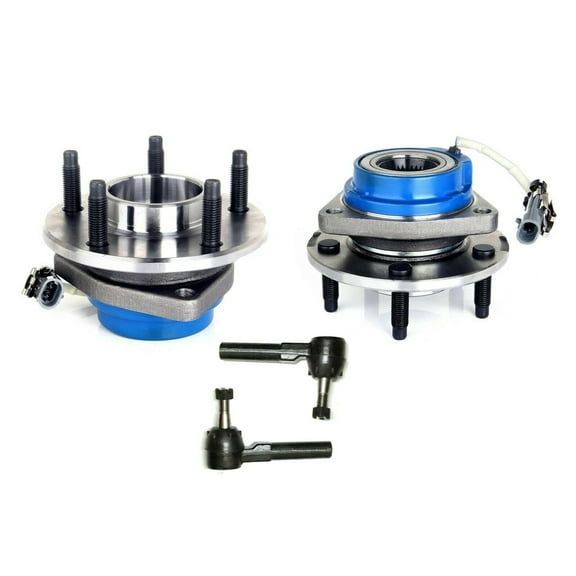 4 Pc Front Outer Tie Rod Ends and Wheel Bearing & Hub Assembly Suspension Kit Fits select: 2000-2011 CHEVROLET IMPALA, 2006-2007 BUICK LACROSSE