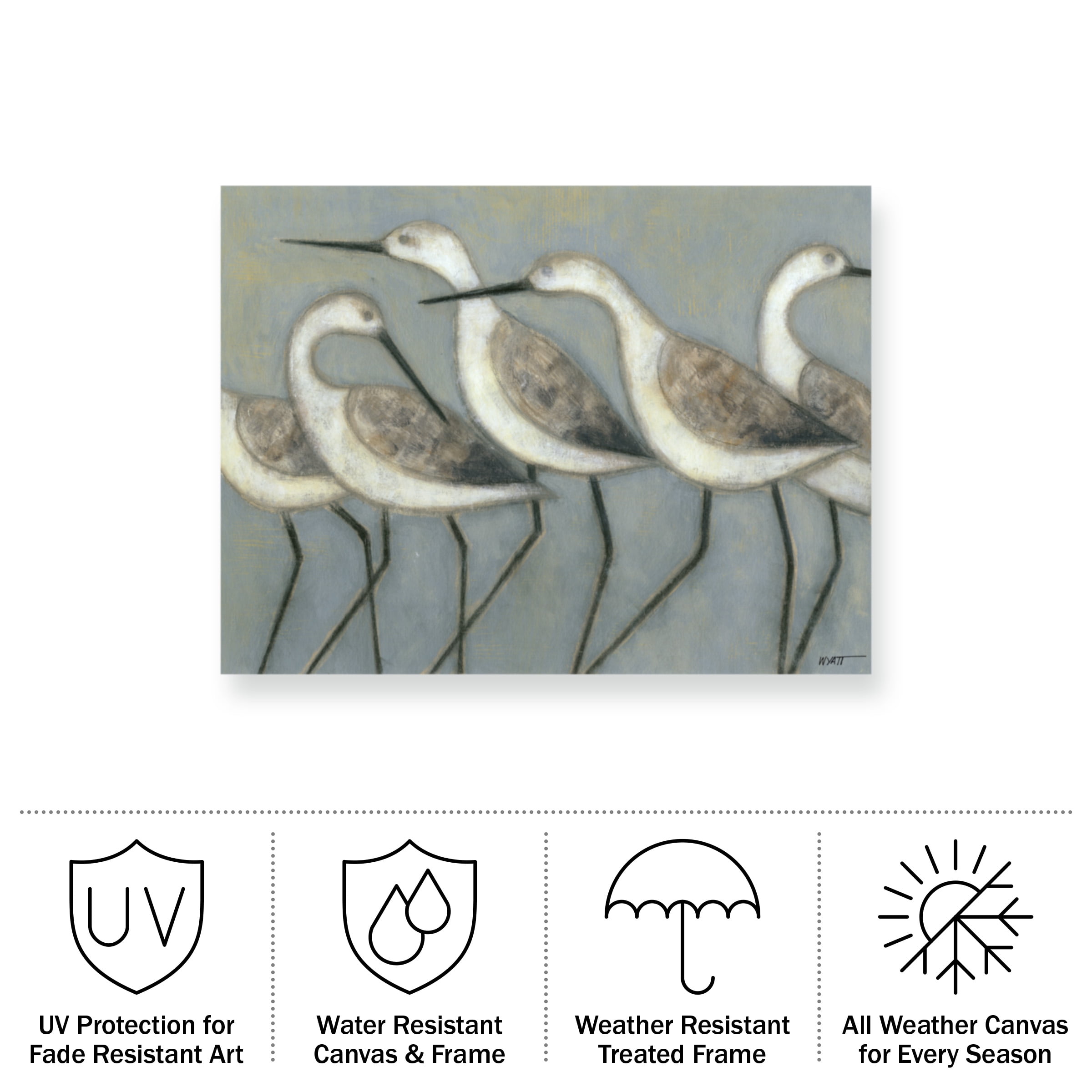 Norman Wyatt 'Shore Birds I' Outdoor All-Weather Wall Decor
