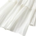 thumbnail image 2 of SWSMCLT Women's Pleated Tutu Skirt Ruffle Fashion Chiffon Skirt Bubble Skirt Cute Summer Casual Elastic Waist White Small-X-Large, 2 of 4