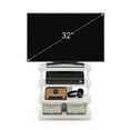 thumbnail image 4 of Furinno Econ Easy Assembly 4-Tier Petite TV Stand in White/White, 4 of 7