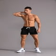 thumbnail image 4 of LYMAYTER Men's 4 Inch RunningShorts Casual Take Exercise Fitness Breathable Summer Drawstring Shorts for S-4XL, 4 of 10