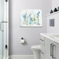thumbnail image 5 of Bathroom Floral Wall Art Flower Seashell Bathroom Wall Decor Farmhouse Watercolour Flower Pictures Country Bathroom Canvas Painting Framed Artwork for Bathroom Kitchen Bedroom Living Room 16"x12", 5 of 6