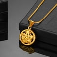 thumbnail image 4 of Jewmon Pentagram Crescent Pendant Necklace Mens Pentacle Moon Choker Chain Pangan Celtic Knot Jewelry, 4 of 8